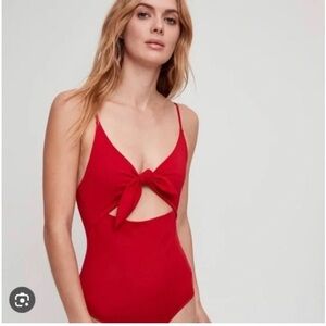 Aritzia Vibrant Red Wilfred Bathing suit